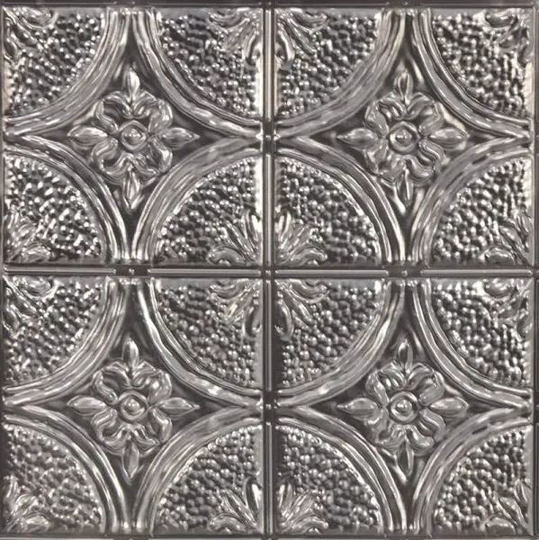 InHome Camden Antique Silver Faux Tin Peel & Stick Backsplash Tiles