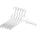 Quality Hangers Quality Acrylic Clear Hangers, Made of Clear Acrylic for A Luxurious Look and Feel with Swivel Hook (Clear - Shirt, 5)