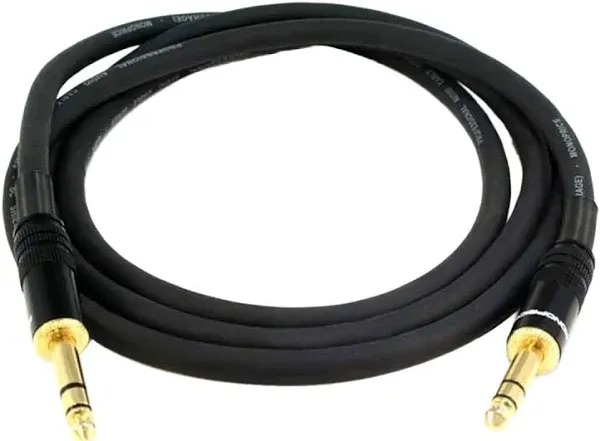 Monoprice 6ft Premier Series 1/4in TRS male to male Cable, 16AWG (Gold Plated)