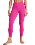 CRZ YOGA Butterluxe Womens Cross Waist Leggings 25 Inches High Waist Leggings