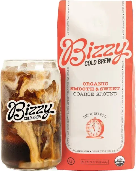 Bizzy Organic Smooth & Sweet Cold Brew Coffee Bags - 4 ct