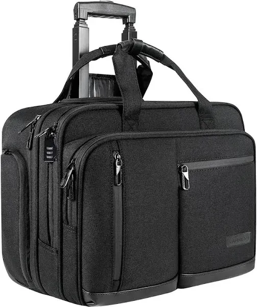  17.3 Inch Rolling Laptop Bag, Waterproof Overnight Rolling Bags, Laptop Bags 