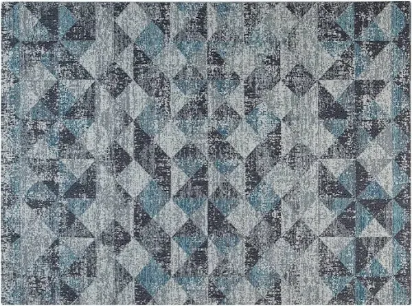 Tromso 1/4 Chair Mat Blue & Gray