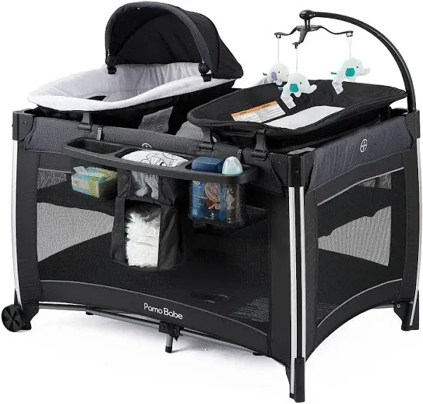 Pamo Babe 4 in 1 Portable Baby Crib Deluxe Nursery Center