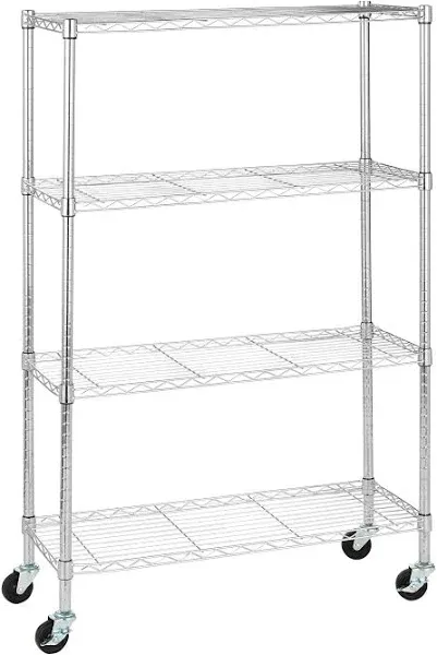 Amazon Basics 4-shelf Adjustable Heavy Duty Wide Storage Shelving Unit