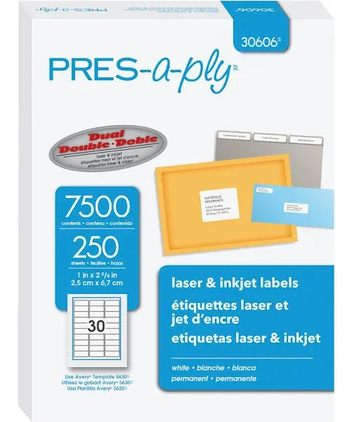 Avery Pres-A-Ply Laser Address Labels