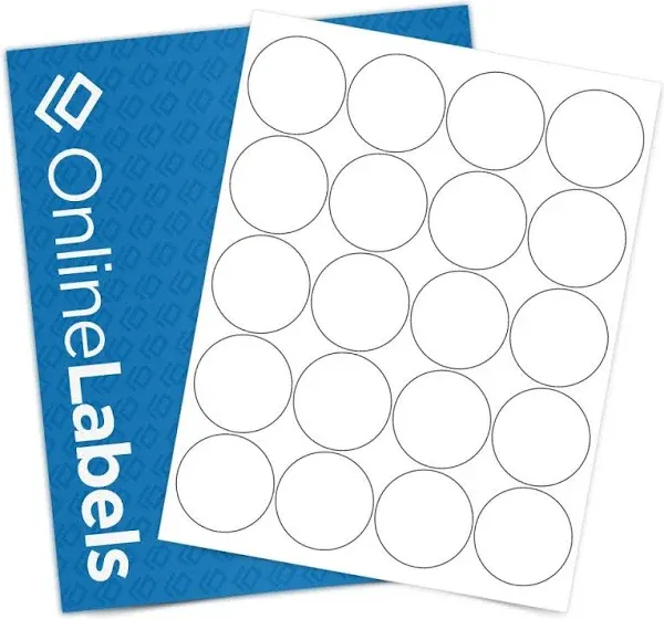 2.5 Inch Round Labels - Pack of 120 Circle Stickers, 10 Sheets - Inkjet/Laser Printer - Online Labels