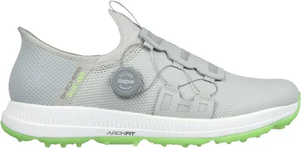 Skechers GO GOLF Elite 5 Slip In Golf Shoes - Gray/Lime