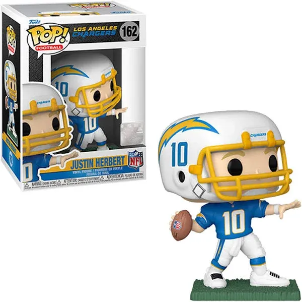 NFL LA Chargers Funko POP | Justin Herbert (Home Uniform) | Rated AFA 9