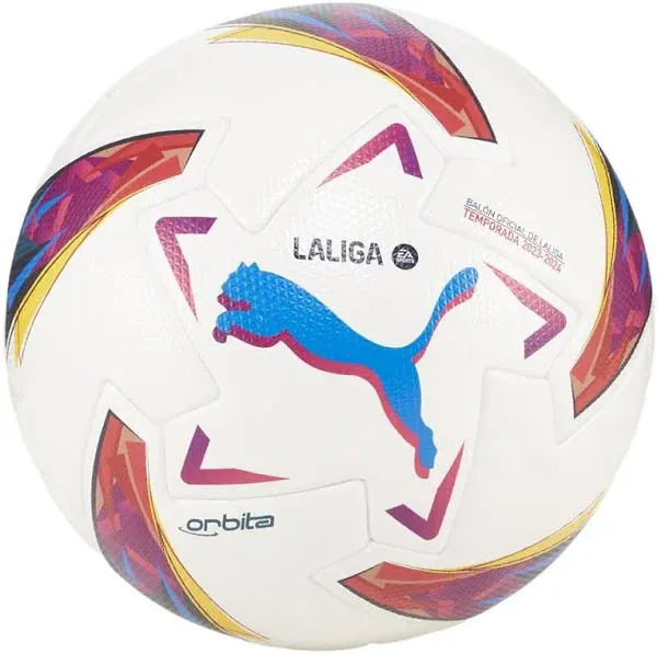 PUMA La Liga 1 FIFA Quality Pro Match Ball - Official Ball Used in Spanish Top Flight, Robust and Aerodynamic Play, Classic Design