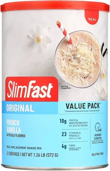 Original Meal Replacement Shake Mix, French Vanilla, 22 Servings