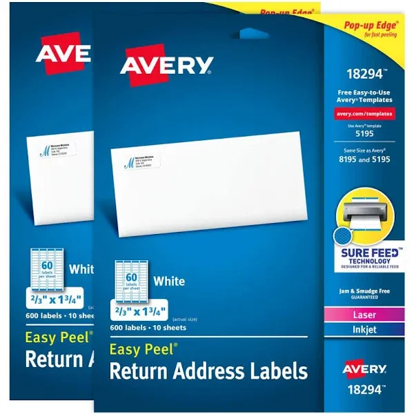 Avery Easy Peel Address Labels