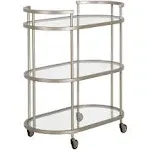 Leif Bar Cart - Satin Nickel