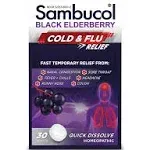 Sambucol Cold & Flu Relief, Black Elderberry, Quick Dissolve Tablets - 30 tablets