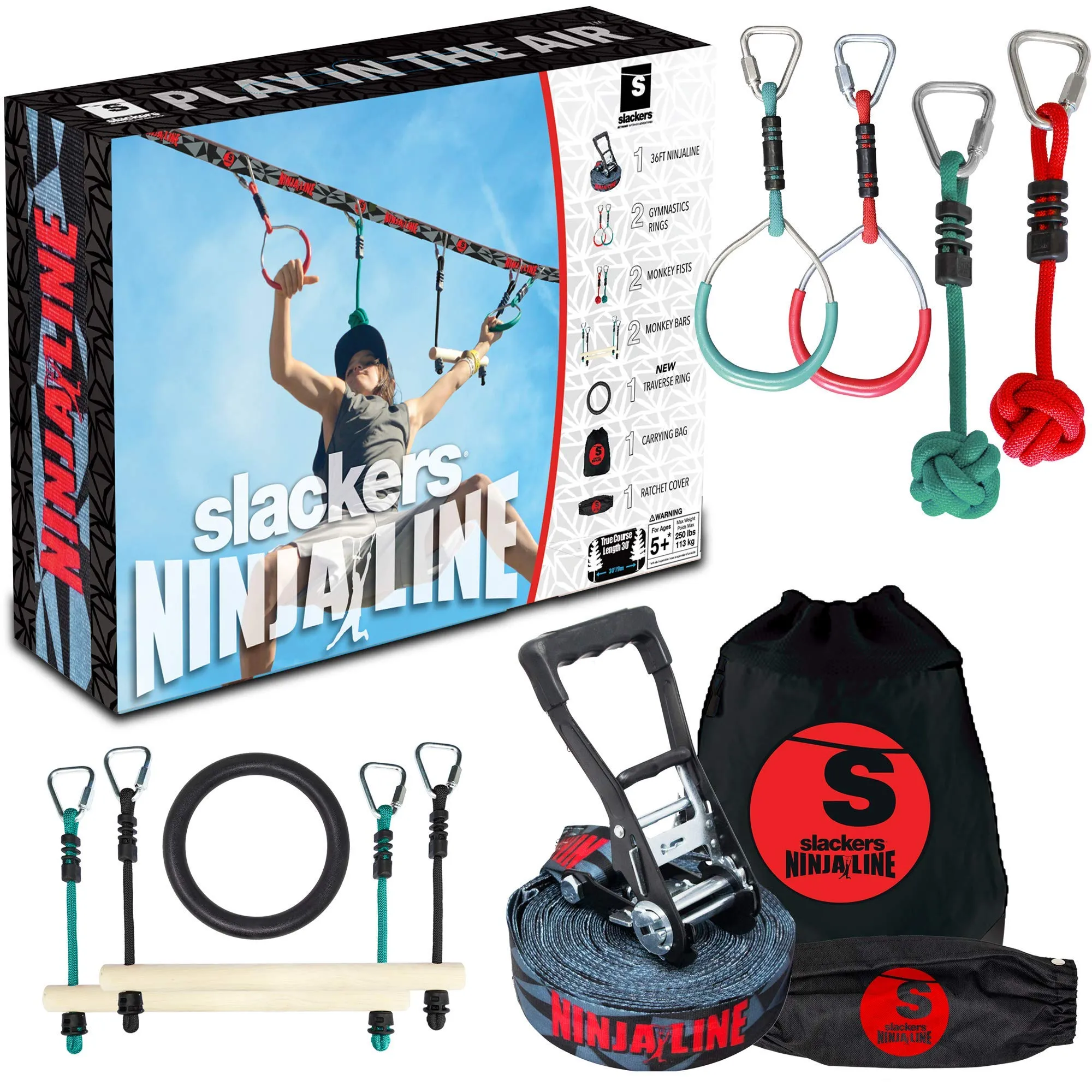  NinjaLine 36&#039; Intro Kit Red/Blue