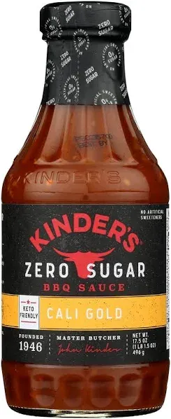 Kinder's California Gold BBQ Sauce, No Sugar, Gluten Free, 17.5 Ounce (Pack Of 6)