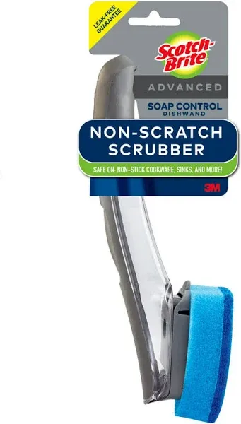 Scotch-Brite Advanced Soap Control Non-Scratch Dishwand 4 x 11.25 Blue 451U4