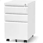 3 Drawer Filing Cabinet with Lock, File Cabinets for Home Office, Locking File