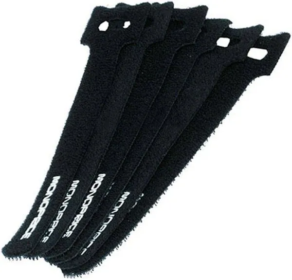 Monoprice 13 inch & 6 inch Hook & Loop Fastening Cable Ties | 200pcs