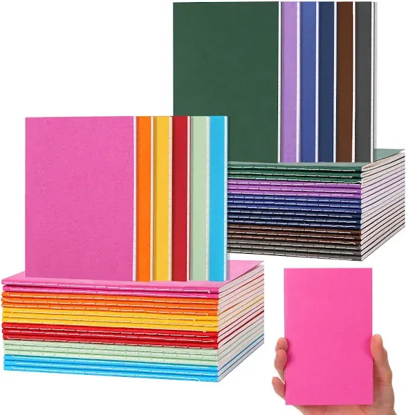 Jekkis 48 Pack Mini Notebooks Bulk, Small Pocket Notebook Set, Colorful Notepad Bulk, Mini Journal Memo Notepads, 3.5"x5.5", 24 Sheets/48 Pages, Lined