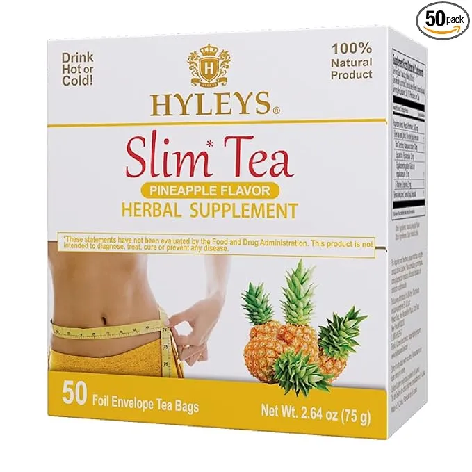 Hyleys Slim Tea Pineapple Flavor 25 Tea Bags