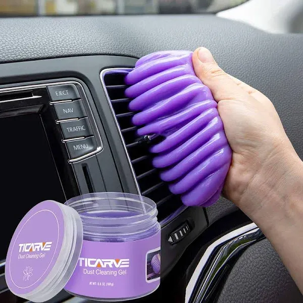 TICARVE Cleaning Gel for Car Detailing Car Vent Cleaner Cleaning Putty Gel Auto Car Interior Cleaner Dust Cleaning Mud for Cars and Keyboard Cleaner Cleaning Slime Purple