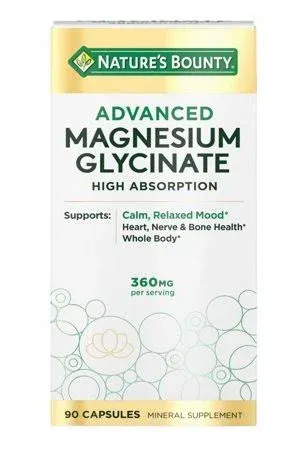 Nature's Bounty Advanced Magnesium Glycinate Capsules