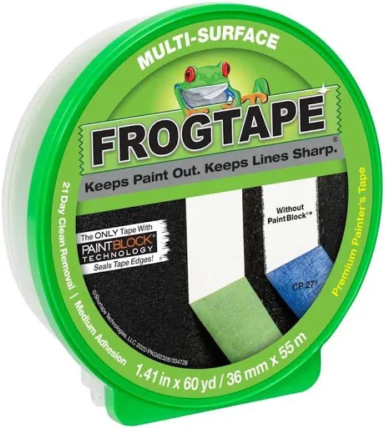 FrogTape 1358465 1.41 in. W X 60 yd. L Green Medium Strength Painter&#039;s Tape 1 Pk