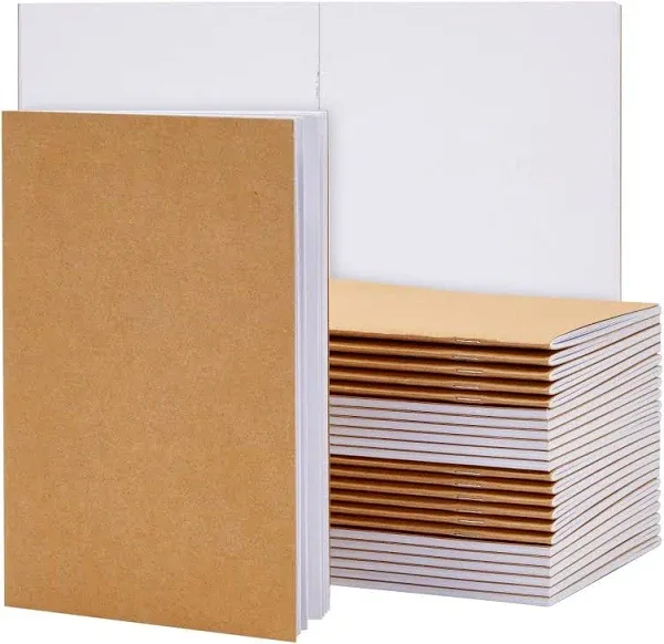 Kids&#039; 24 Pack Blank Notebooks for Creative Drawing, A4 Size Unlined Journals