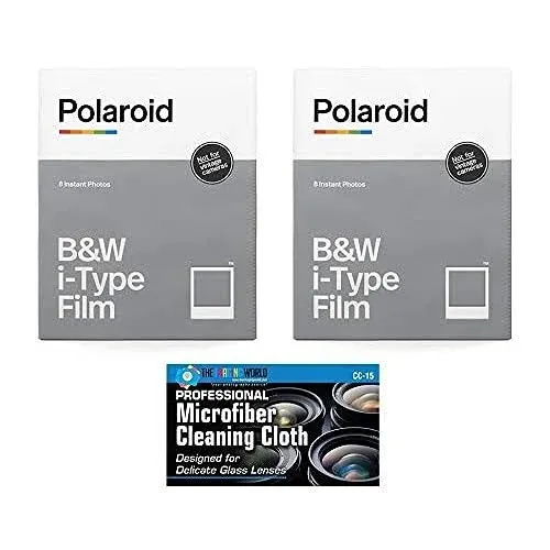 Impossible/Polaroid Black & White Instant Film for Polaroid Originals I-Type OneStep2 Camera - 2-Pack