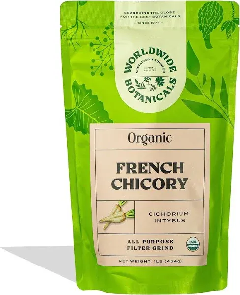 Worldwide Botanicals French Chicory Root Brew Like Coffee Blend Roasted Chicory Root With Coffee