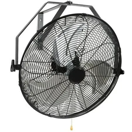 Bentism Industrial Wall Mount Fan Oscillating Metal Fan 17.6'' 3 Speed Waterproof