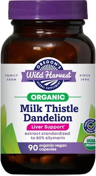 Oregon's Wild Harvest Milk Thistle Dandelion Liver Support (2.4 oz)