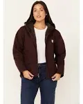 Carhartt Women's Washed Duck Sherpa Lined Jacket - Blackberry - L