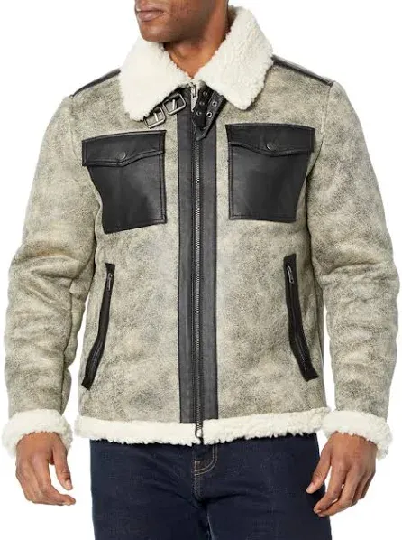 Tommy Hilfiger Men's Faux Shearling 2-pocket Aviator