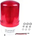 Industrial LED Rotating Strobe Beacon Warning Lights, Electrical Revolving Signal Lights for Emergency, 110v AC, Red, No Buzzer