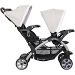 Baby Trend Sit N Stand Easy Fold Travel Toddler Baby Double Stroller Khaki