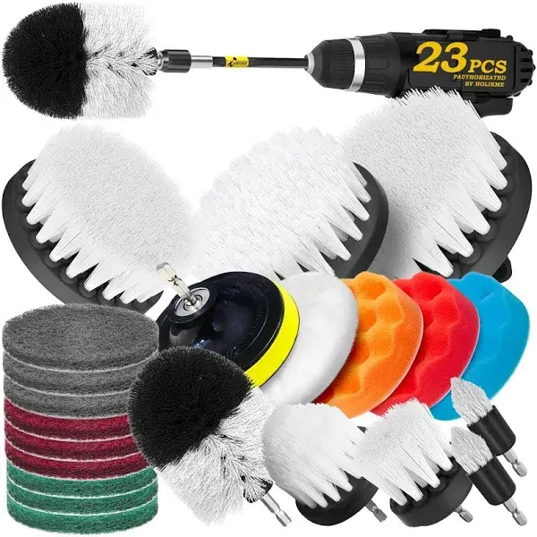 30Pack Drill Brush Attachments Set,Scrub Pads &amp; Sponge, Power Scrubber Brush ...