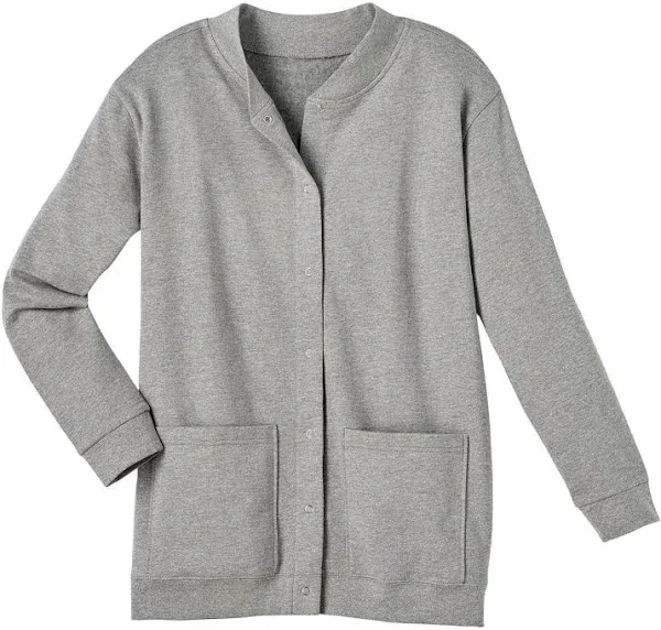 Catalog Classics Women's Snap-Front Fleece Cardigan