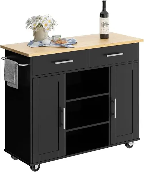 Shintenchi Kitchen Storage Island Cart