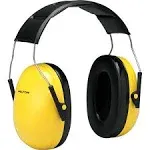 3M - Optime 98 H9A Earmuffs, 25 DB NRR, Yellow/Black