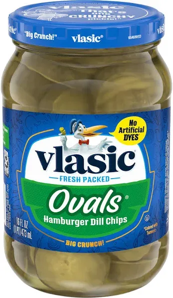 Vlasic Ovals Hamburger Dill Pickle Chips