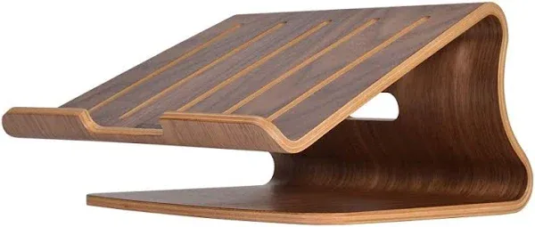 Wooden Laptop Stand,Laptop Holder Stand,Laptop Stand Wooden,Wood Laptop Stand for Desk,Compatible with Most Laptops Heat Dissipation Shelf(Walnut)