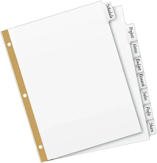 Avery Write Erase Big Tab Dividers