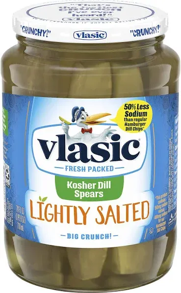 Vlasic Lightly Salted Kosher Dill Pickle Spears