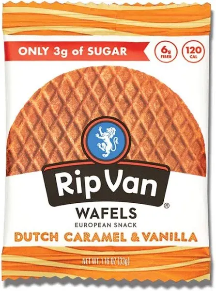 Rip Van Wafels, Dutch Caramel & Vanilla, 4 Pack - 4 pack, 1.16 oz packs