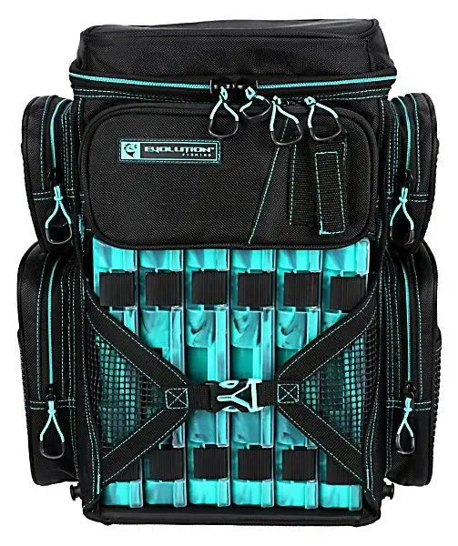 Evolution Fishing Drift Series Tackle Backpack – Seafoam, 3600 Size, Outdo