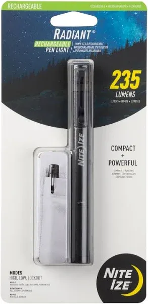 Nite Ize Radiant Pen Light Rechargeable Resists Impact/Water Battery USB-C Cable