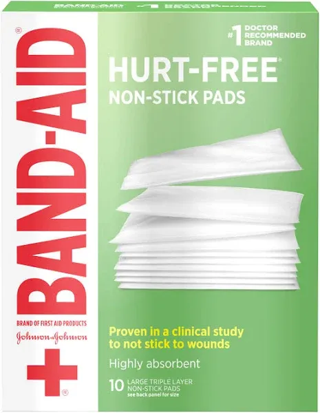 Band Aid Hurt Free Non Stick Pads