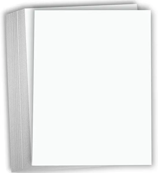 Hamilco White Cardstock Thick Paper 8 1/2 x 11" Blank Heavy Weight 100 lb Cover Card Stock